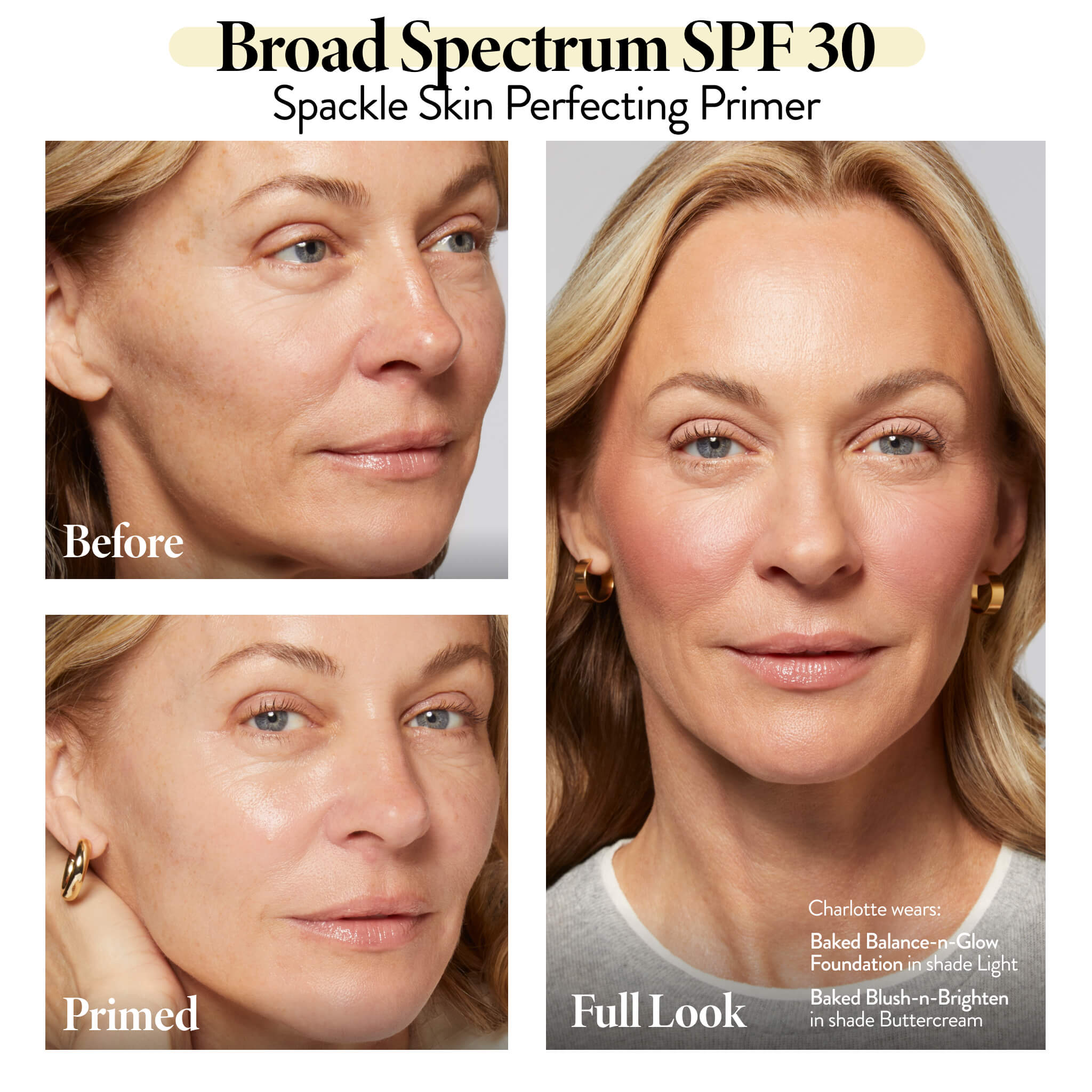 Laura Geller Spackle SPF 30 Primer model B&A 
